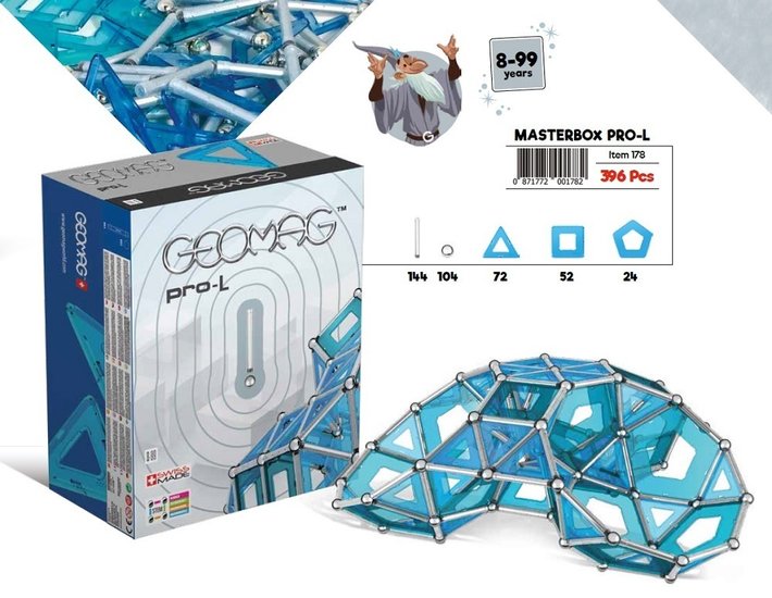 GEOMAG PRO-L MasterBox blauw 396-delig