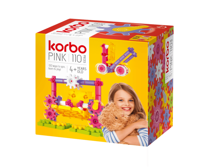 Techniek Tandwielen Pink 110-delig - Korbo