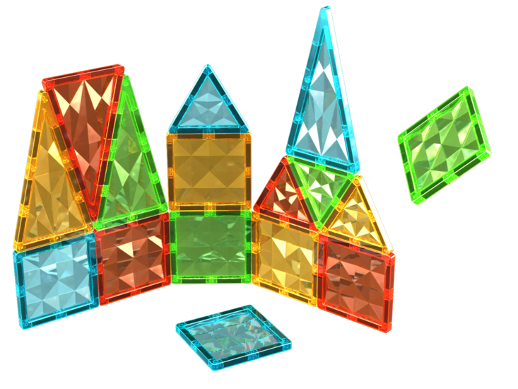 GEOMAG Magnetic Tiles Gems 16-delig