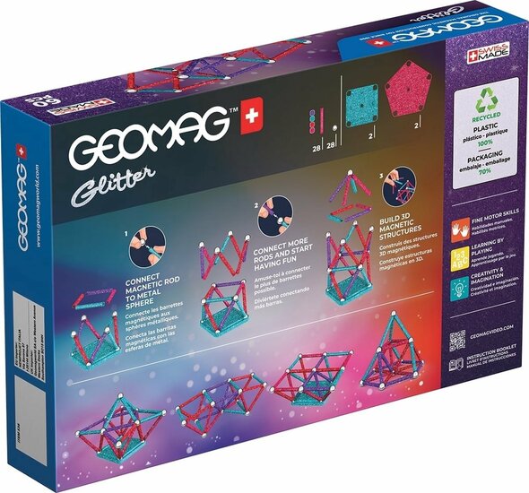 GEOMAG Glitter Recycled 60-delig